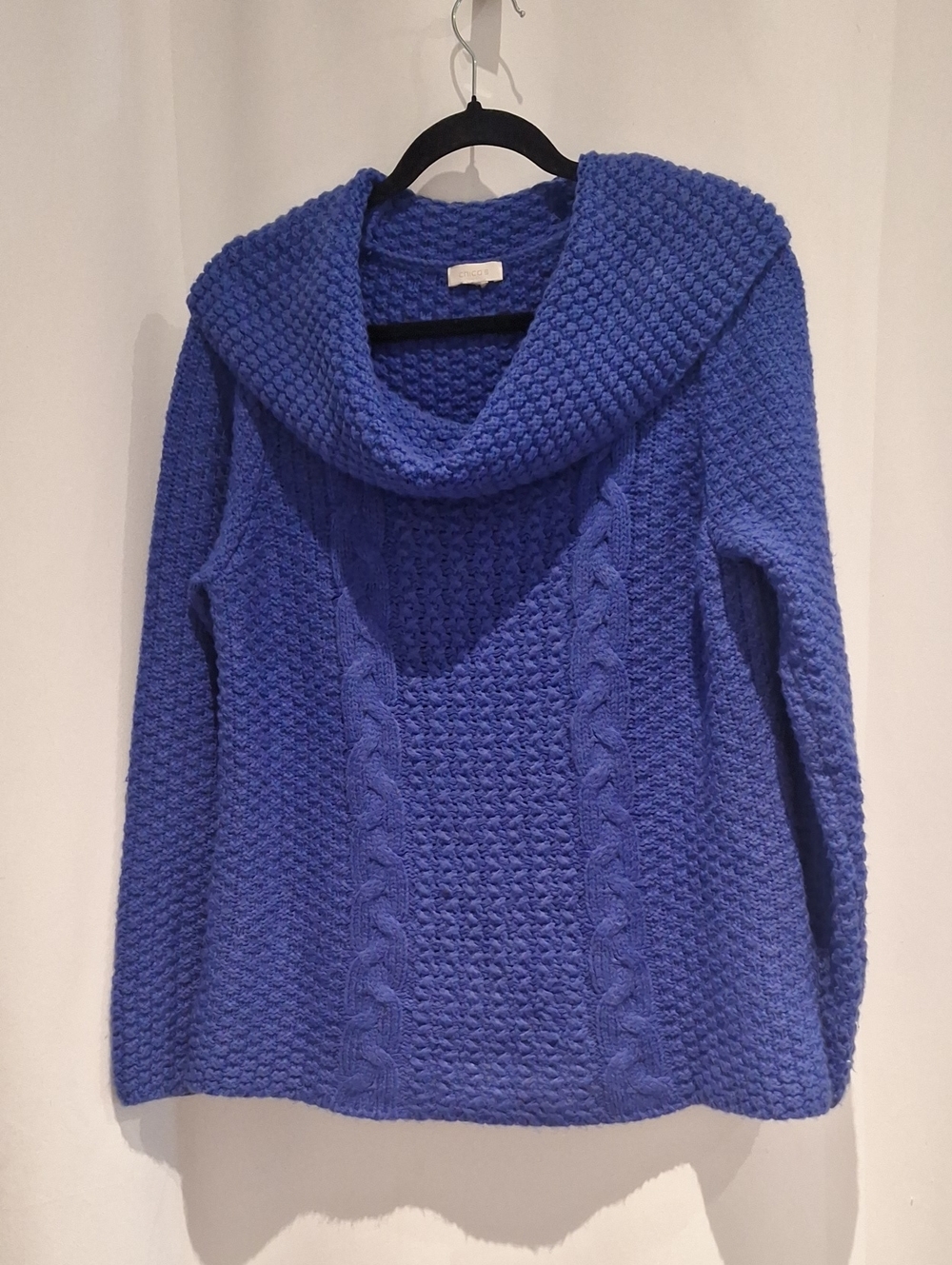 Chico's Cable Knit Cowl Neck Sweater